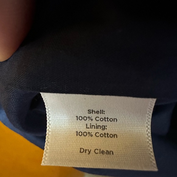 NWT Talbots 16W Eyelet Dress Navy Blue Midi Long Lined - Picture 5 of 5